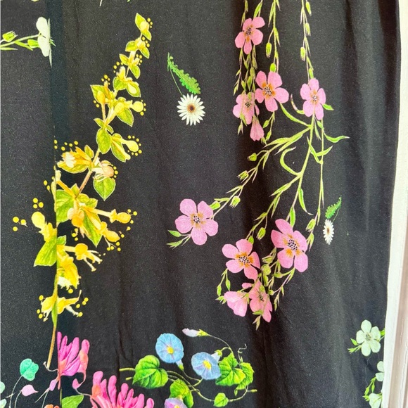 NWT Cynthia Rowley Botanical Tee Floral Black Dress 100% Cotton - XL - $198 Rtl - Picture 4 of 12